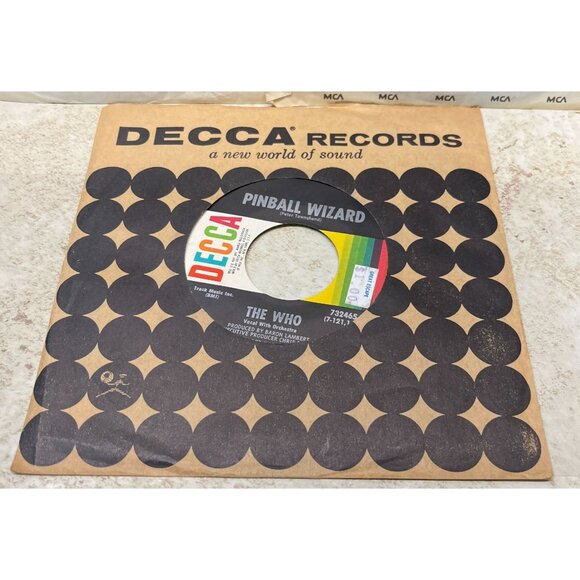 The Who 45 Record Lot of 3 Rock Who Are You Pinball Wizard Squeeze Box - Picture 3 of 8